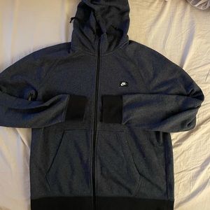 Nike Full Zip Hoodie Navy Size Large